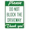 Signmission Please Do Not Block Driveway Thank You! Heavy-Gauge Alum Rust Proof Parking, 18" x 24", A-1824-23295 A-1824-23295 - alternate 1